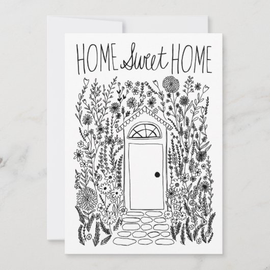 Tuin Deur Nieuw adres Bewegende aankondiging (Voorkant)