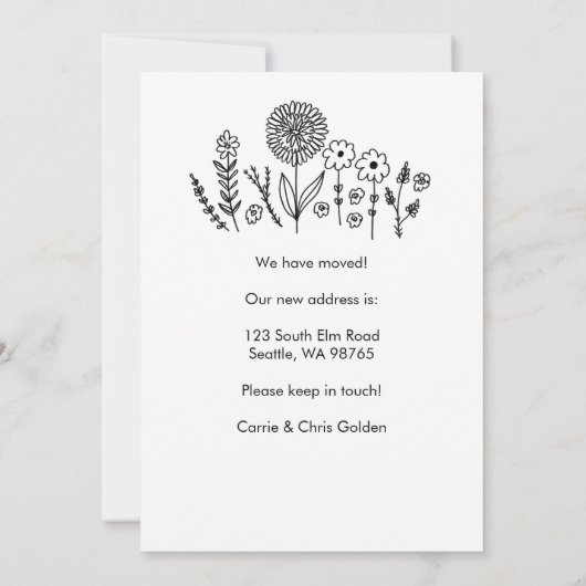 Tuin Deur Nieuw adres Bewegende aankondiging (Achterkant)