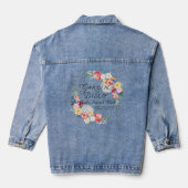 Tuin Disco | Bachelorette Bruidsmeisje Denim Jacket (Achterkant)