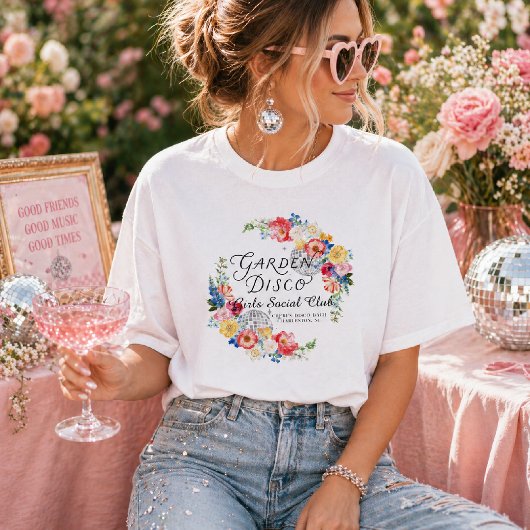 Tuin Disco | Bachelorette Bruidsmeisje T-shirt