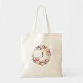 Tuin Disco Bloemenfeest Initialen Tote Bag (Voorkant)