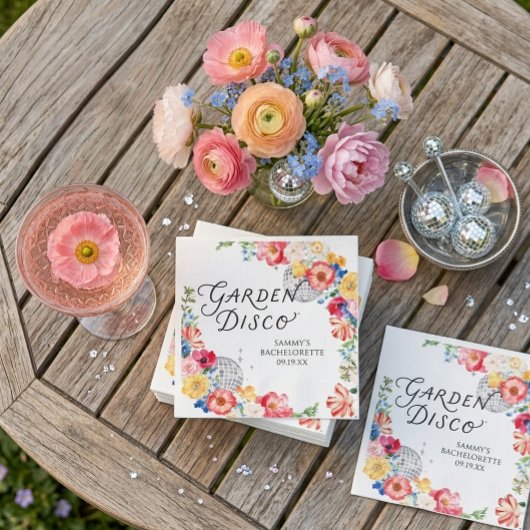 Tuin Disco Jonggezellenfeest Servetten