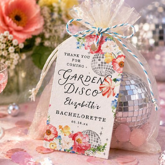 Tuin Disco Meidenav Feest Dankjewel Cadeaulabel