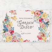 Tuin Disco Mini Champagne Fles Etiketten (Enkel label)