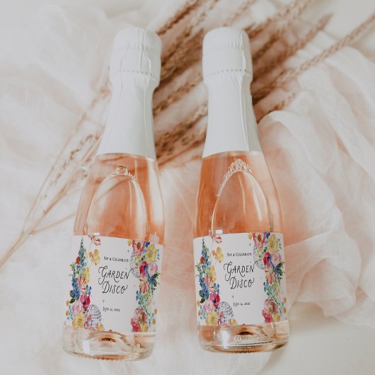 Tuin Disco Mini Champagne Fles Etiketten