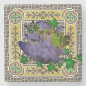 Tuin druiven tussen de Trellis Stenen Onderzetter (Voorkant)