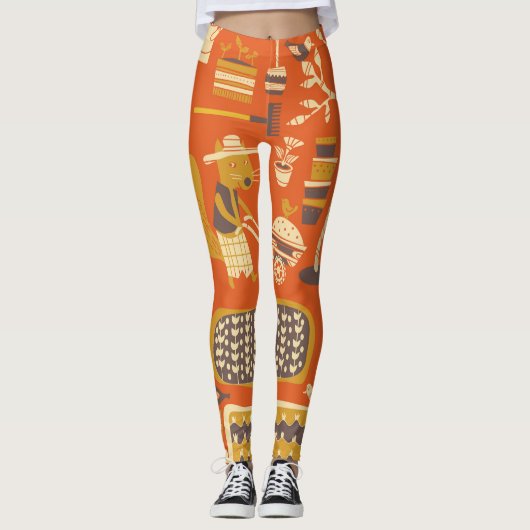 Tuin Eekhoorns: grillige dierlijke scène Leggings (Voorkant)