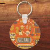 Tuin Eekhoorns: grillige dierlijke scène Sleutelhanger (Achterkant)