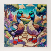 Tuin Eenden Legpuzzel (Verticaal)