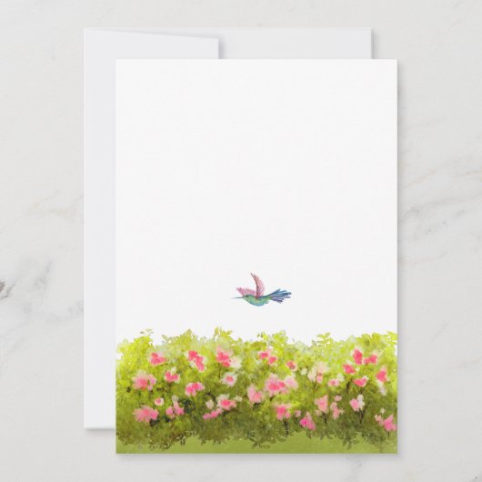 Tuin eettafel natuur bruiloft kaart (Achterkant)