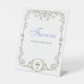  tuin | Elegante doopsgunsten Reclamebord Met Voetstuk (Voorkant)