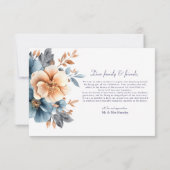 Tuin Elegante Dusty Blue Terracotta Wedding Bedankkaart (Achterkant)