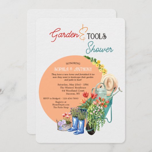 Tuin en Gereedschap Douche Kaart (Voorkant / Achterkant)