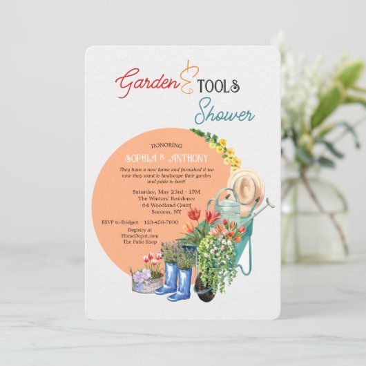 Tuin en Gereedschap Douche Kaart (Staand voorkant)