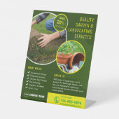Tuin en landschapsarchitectuur Custom Services Reclamebord Met Voetstuk (Voorkant)