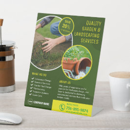 Tuin en landschapsarchitectuur Custom Services Reclamebord Met Voetstuk