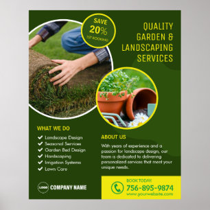 Tuin- en landschapsdiensten poster