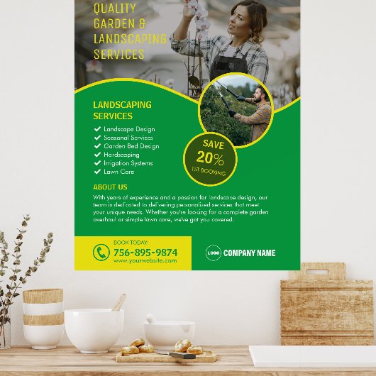 Tuin- en landschapsdiensten poster (Keuken)