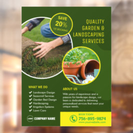 Tuin- en landschapsdiensten raamsticker