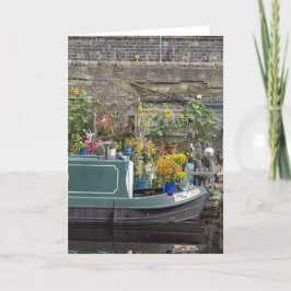 Tuin en smalle boot bedankkaart