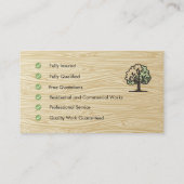 Tuin- en tuinarchitectuur visitekaartje (Achterkant)