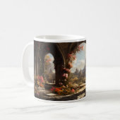 Tuin en verlaten gebouw koffiemok (Voorkant links)