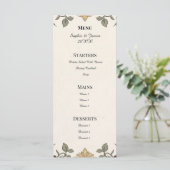 Tuin Eucalyptus Bruiloft Menu (Staand voorkant)