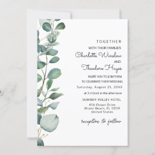 Tuin Eucalyptus & Greenery Huwelijksuitnodiging Save The Date