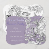 Tuin Faery Dragon uitnodiging (Voorkant / Achterkant)