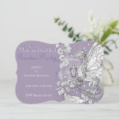 Tuin Faery Dragon uitnodiging (Staand voorkant)