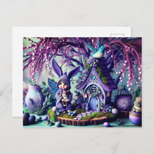 Tuin fee briefkaart (Voorkant / Achterkant)