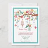 Tuin Feest Bloemen Uitnodiging (Voorkant)