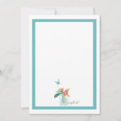 Tuin Feest Bloemen Uitnodiging (Achterkant)