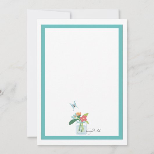 Tuin Feest Bloemen Uitnodiging (Achterkant)