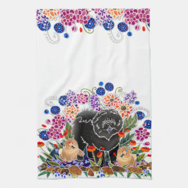 TUIN FEEST chow keukenhanddoek witte achtergrond
