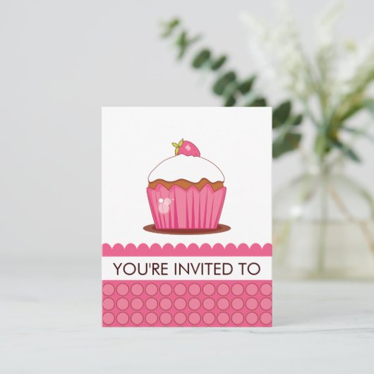 Tuin Feest of Sociale Luncheon Uitnodigingen (Staand voorkant)