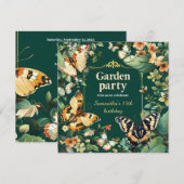 Tuin feest verjaardag uitnodiging (Voorkant / Achterkant)