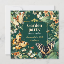 Tuin feest verjaardag uitnodiging