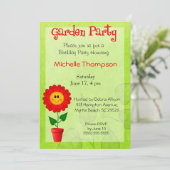 Tuin Feest Verjaardag Uitnodigingen (Staand voorkant)