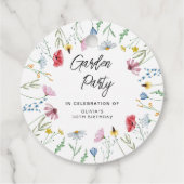 Tuin Feest Wildbloemen Verjaardag Bedankjes Labels (Achterkant)