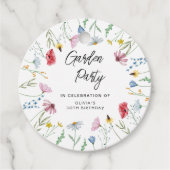 Tuin Feest Wildbloemen Verjaardag Bedankjes Labels (Voorkant)