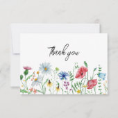 Tuin Feest Wildbloemen Verjaardag Bedankkaart (Voorkant)