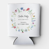 Tuin Feest Wildbloemen Verjaardag Blikjeskoeler (Voorkant)