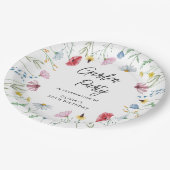 Tuin Feest Wildbloemen Verjaardag Papieren Bordje (Gekanteld)