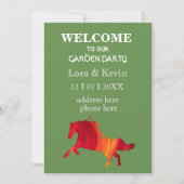 Tuin Feestuitnodiging met Paard Kaart (Voorkant)