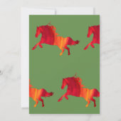 Tuin Feestuitnodiging met Paard Kaart (Achterkant)