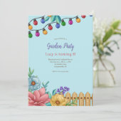 Tuin Feestverlichting Uitnodiging (Staand voorkant)