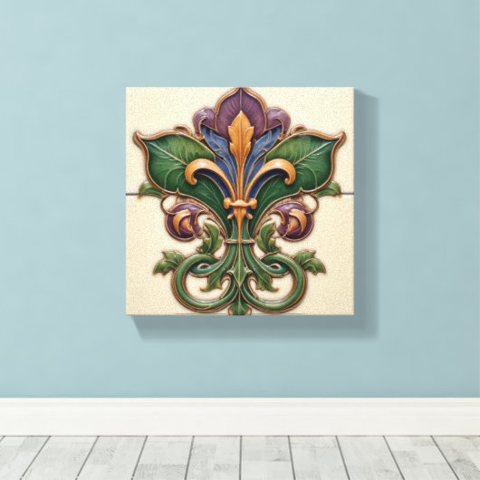 Tuin Fleur-de-Lis Canvas Afdruk (Insitu (Houten vloer))