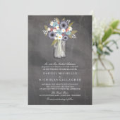  tuin Floral Mason | Bruiloft Kaart (Staand voorkant)