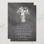  tuin Floral Mason | Bruiloft Kaart (Voorkant / Achterkant)